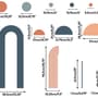Arche géométrique avec formes Stickers muraux Sticker