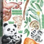 Kids Cute  Forest Animals with Trees Wall Decal Sticker
