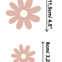 Small Cute Daisy Flowers for Kids Room Wall Decal Sticker