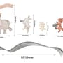Animaux mignons chantant sur les notes de musique Stickers muraux Sticker