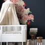 White Pink Peony Florals with Red Purple Tulips Wall Decal Sticker