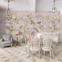 Papier peint panoramique floral Chinoiserie coloré