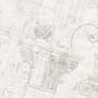 Antique Architectural Greek Column Drawing Art Wallpaper Mural