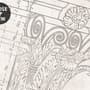 Antique Architectural Greek Column Drawing Art Wallpaper Mural