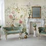 Papier peint panoramique floral Chinoiserie coloré