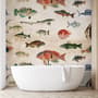 Vintage Ocean Fish Art Wallpaper Mural