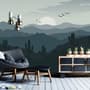 Monochrome Desert Landscape Wallpaper Mural
