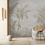 Monochrome Antique Jungle Landscape Wallpaper Mural