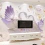 3D Embossed Look Swan Wallpaper Mural