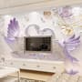 3D Embossed Look Swan Wallpaper Mural