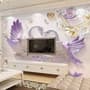 3D Embossed Look Swan Wallpaper Mural