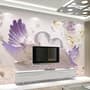 3D Embossed Look Swan Wallpaper Mural