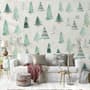 Nostalgic Tree Pattern Wallpaper Mural