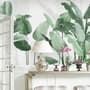 Fresh Green Tropical Leaf Wallpaper Mural