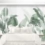 Fresh Green Tropical Leaf Wallpaper Mural
