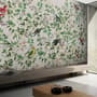 Tropical Green Leaves with Stork and Duck Wallpaper Mural