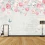 Pink Victorian Vine Flower Wallpaper Mural