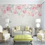 Pink Victorian Vine Flower Wallpaper Mural