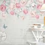 Pink Victorian Vine Flower Wallpaper Mural