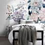 Soft Victorian Floral and Yellow Butterfly Wallpaper Mural