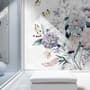 Soft Victorian Floral and Yellow Butterfly Wallpaper Mural