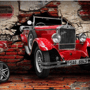 3D Look Vintage Car Wallpaper Mural