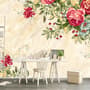 Vintage Pastellrote Blumen Fototapete