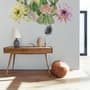 Watercolor Pink Yellow Cactus Florals Wall Decal Sticker