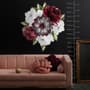 Watercolor Red Rose and Anemone Floral Bouqets Wall Decal Sticker