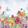 Watercolor Garden Floral Wallpaper Mural