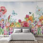 Watercolor Garden Floral Wallpaper Mural