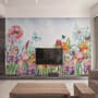 Watercolor Garden Floral Wallpaper Mural