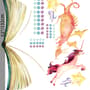 Kids Watercolor Unicorn and Dinosaurs in the Storybook Wall Decal Sticker