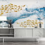 Sea Wave and Fish Wallpaper Mural