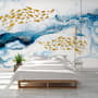 Sea Wave and Fish Wallpaper Mural
