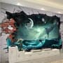 Sea Whales Sharkes Wallpaper Mural