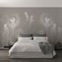 White Octopus and Dandelion Wallpaper Mural