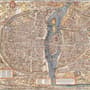 Antique European City Map Wallpaper Mural